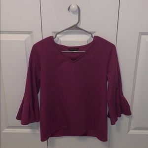Banana Republic magenta work blouse